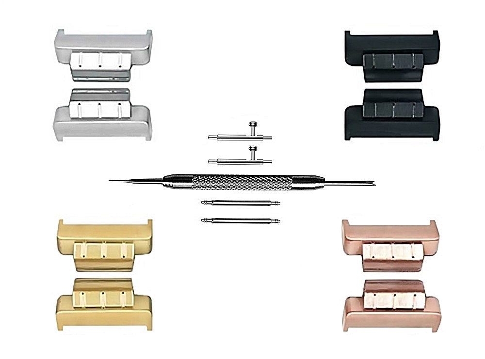 Fitbit Inspire HR 2 Adapters Connectors Quick Release and Spring Bar Pins with Tool Set for 14mm Lug Attachment Bands Straps